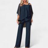 Alex | Luxurious Crystalline Cold Shoulder Ensemble
