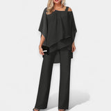 Alex | Luxurious Crystalline Cold Shoulder Ensemble