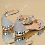 Women’s Open-Toe Sandals – Ankle Strap – Block Heel – Supportive Fit – Elegant Design
