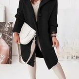 Women's  Loose hooded cardigan met lange mouwen