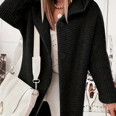 Women's  Loose hooded cardigan met lange mouwen