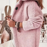 Women's  Loose hooded cardigan met lange mouwen