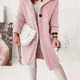 Women's  Loose hooded cardigan met lange mouwen