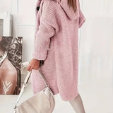 Women's  Loose hooded cardigan met lange mouwen