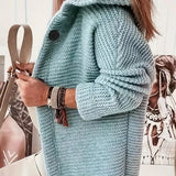 Women's  Loose hooded cardigan met lange mouwen