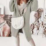 Women's  Loose hooded cardigan met lange mouwen