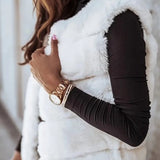 Peyton | Faux Fur Vest - Long Sleeveless