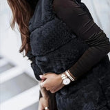 Peyton | Faux Fur Vest - Long Sleeveless