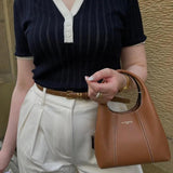 Esme | Knitted Polo Shirt - Fitted Buttoned Placket