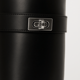 Muriel | Shark Lock Knee-High Leather Boots