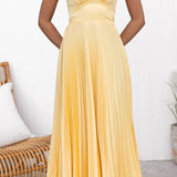Lyra | Sunlit Pleated Maxi Dress