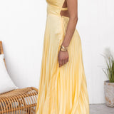 Lyra | Sunlit Pleated Maxi Dress