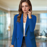 Women's Professional Slim Fit Long Sleeve Blazer with Lapel