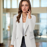 Women's Professional Slim Fit Long Sleeve Blazer with Lapel