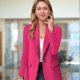 Women's Professional Slim Fit Long Sleeve Blazer with Lapel