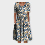Alexandrine | Floral Dress With Extravagant Sleeves