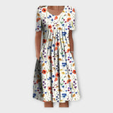 Alexandrine | Floral Dress With Extravagant Sleeves
