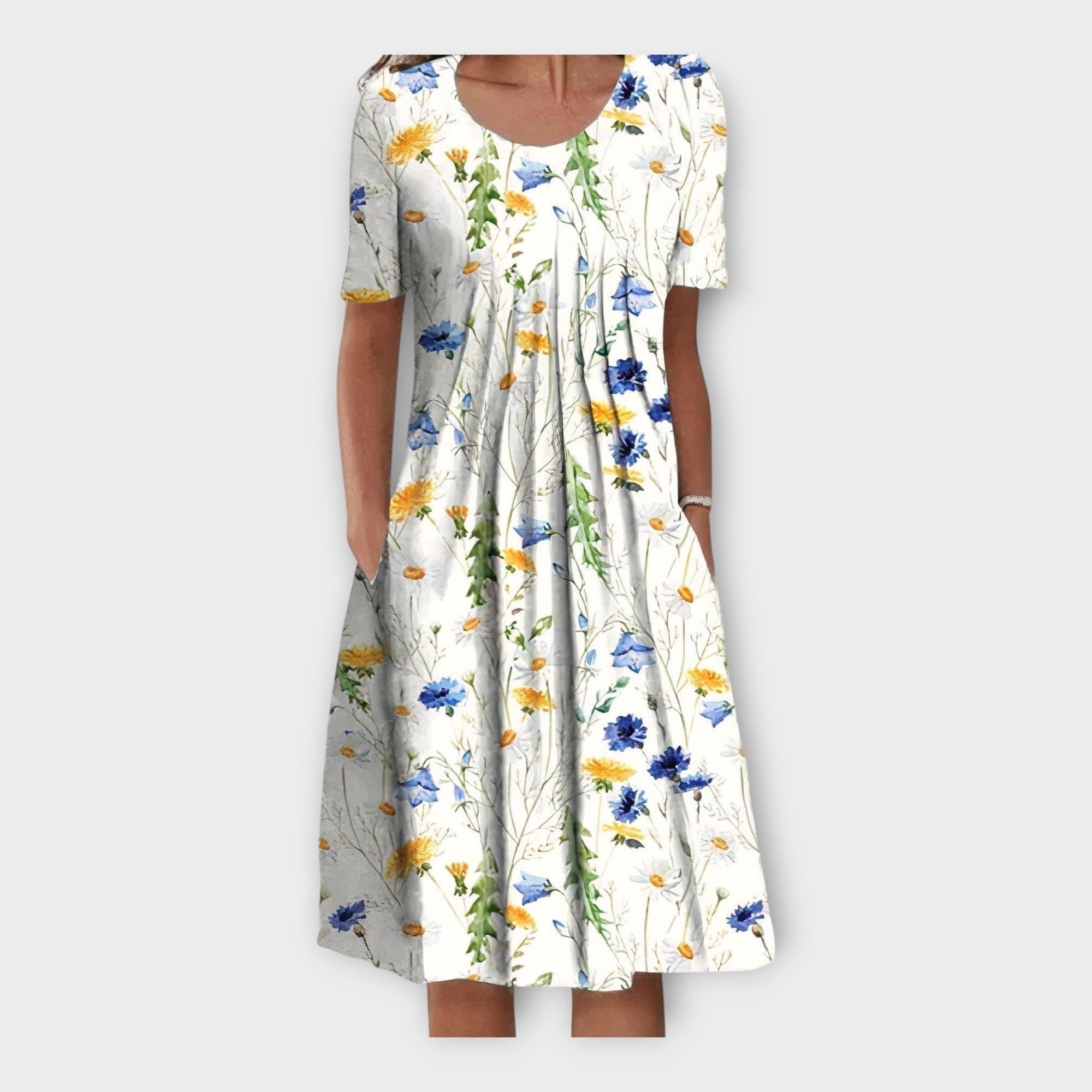 Alexandrine | Floral Dress With Extravagant Sleeves