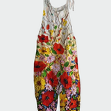 Addison | Retro Floral Magnificent Jumpsuit Ensemble