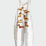 Emerson | Retro Floral Embroidered Velvety Jumpsuit