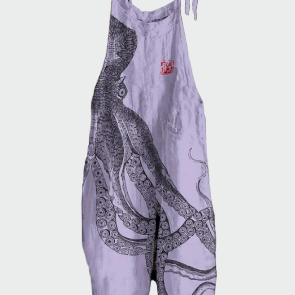 Charlotte | Women's Jumpsuit Featuring Oceanic Print