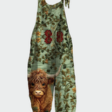 Morgan | Retro Jumpsuit Featuring Embroidered Flowers