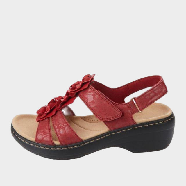 Rowan | Burgundy Orthopaedic Sandals for Summertime