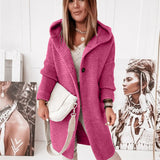 Knitted Hoodie Cardigan with Buttons | Warm Winter Long-Sleeve Sweater Coat
