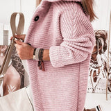 Knitted Hoodie Cardigan with Buttons | Warm Winter Long-Sleeve Sweater Coat