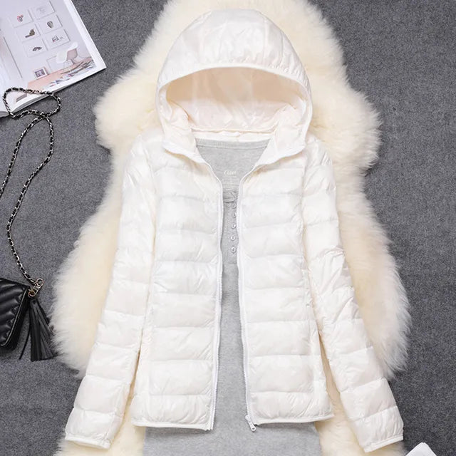 Nia | Quilted Down Coat – Slim Fit