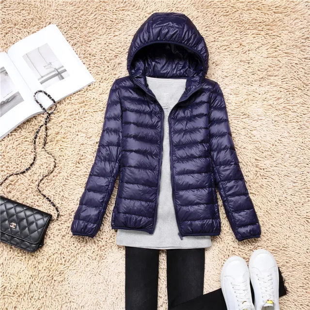 Nia | Quilted Down Coat – Slim Fit