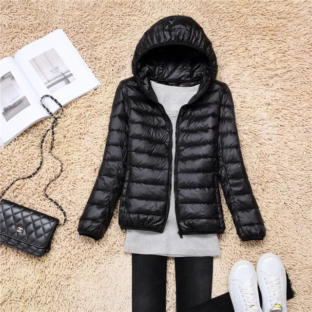 Nia | Quilted Down Coat – Slim Fit