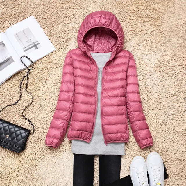 Nia | Quilted Down Coat – Slim Fit
