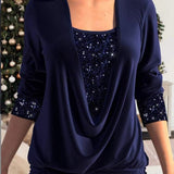 Elegant Women's Long-Sleeve Blouse | Comfortable Fit