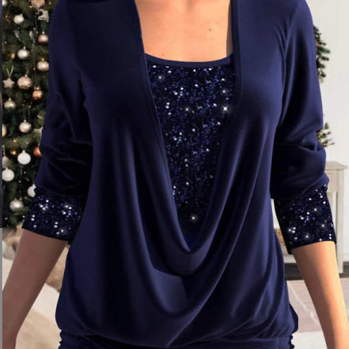 Elegant Women's Long-Sleeve Blouse | Comfortable Fit