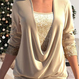 Elegant Women's Long-Sleeve Blouse | Comfortable Fit
