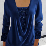 Elegant Women's Long-Sleeve Blouse | Comfortable Fit