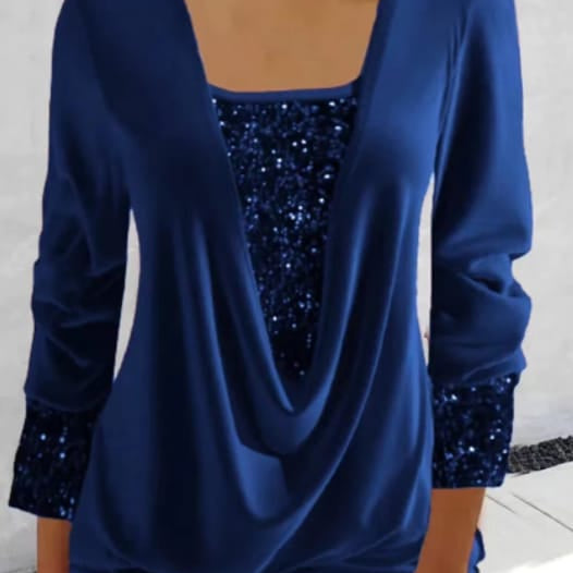 Elegant Women's Long-Sleeve Blouse | Comfortable Fit