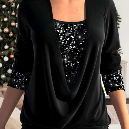 Elegant Women's Long-Sleeve Blouse | Comfortable Fit
