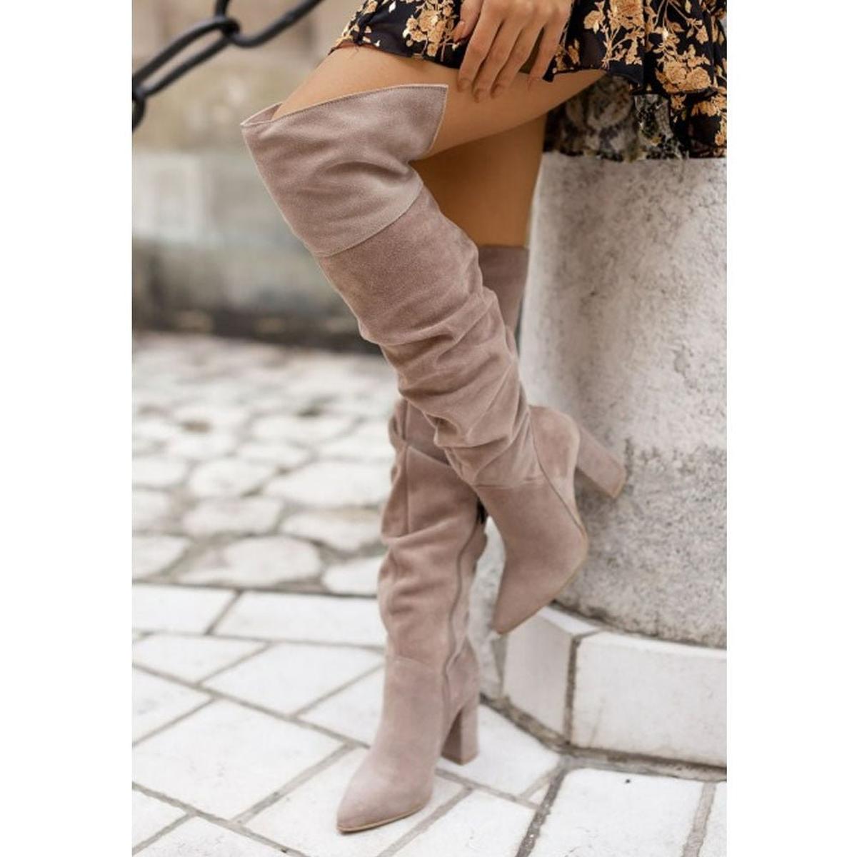 Audrey | Knee-High Heeled Boots Synthetic Leather 3-Inch Heel
