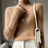Alice | Knit Sweater With Half Turtleneck and Long Sleeves
