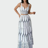 Taylor | White Mediterranean Harmony Two-Piece Ensemble