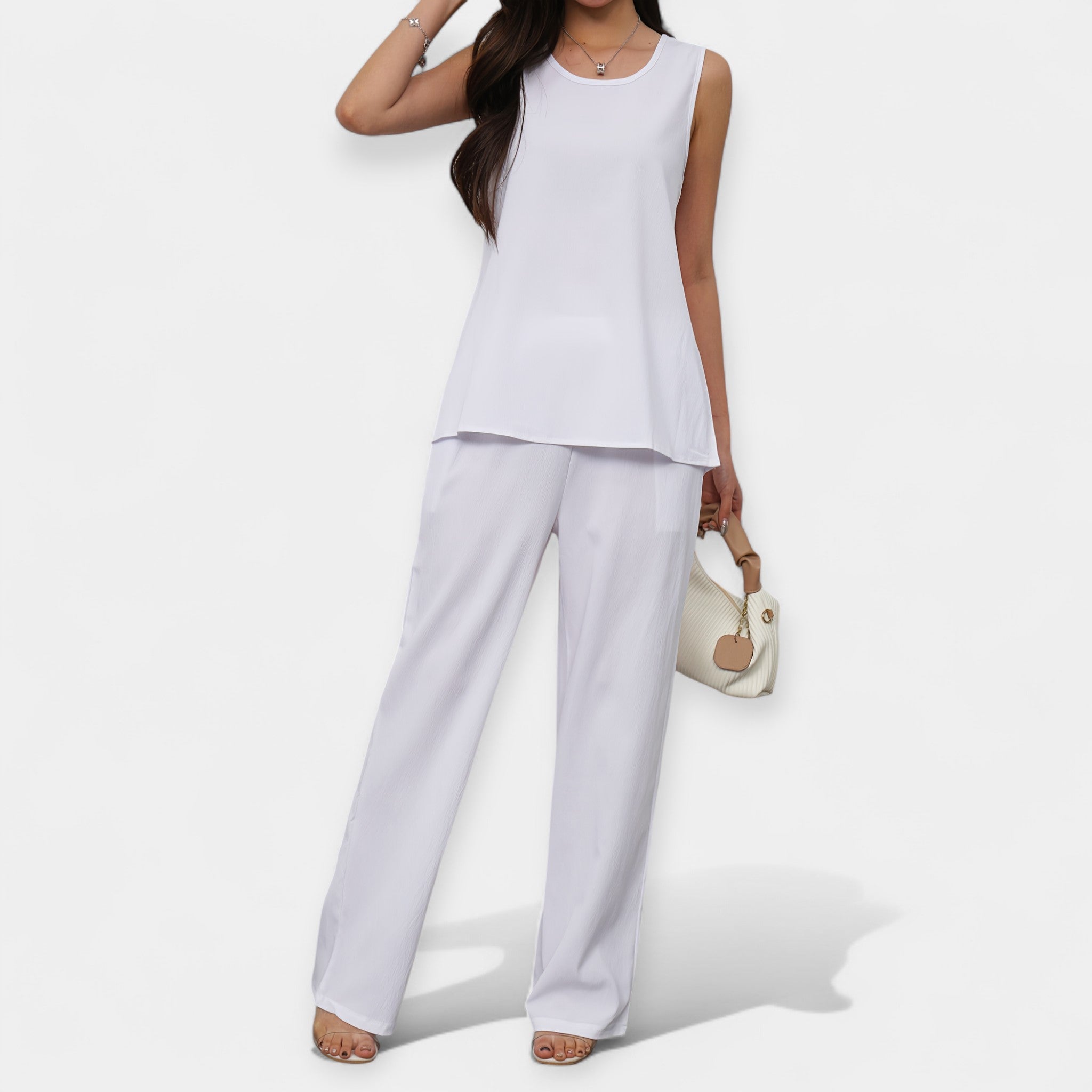 Elizabethanne | Sleeveless Top and Wide-Leg Trousers