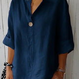 Ilja™ V-Neck Long Sleeve Loose Shirt