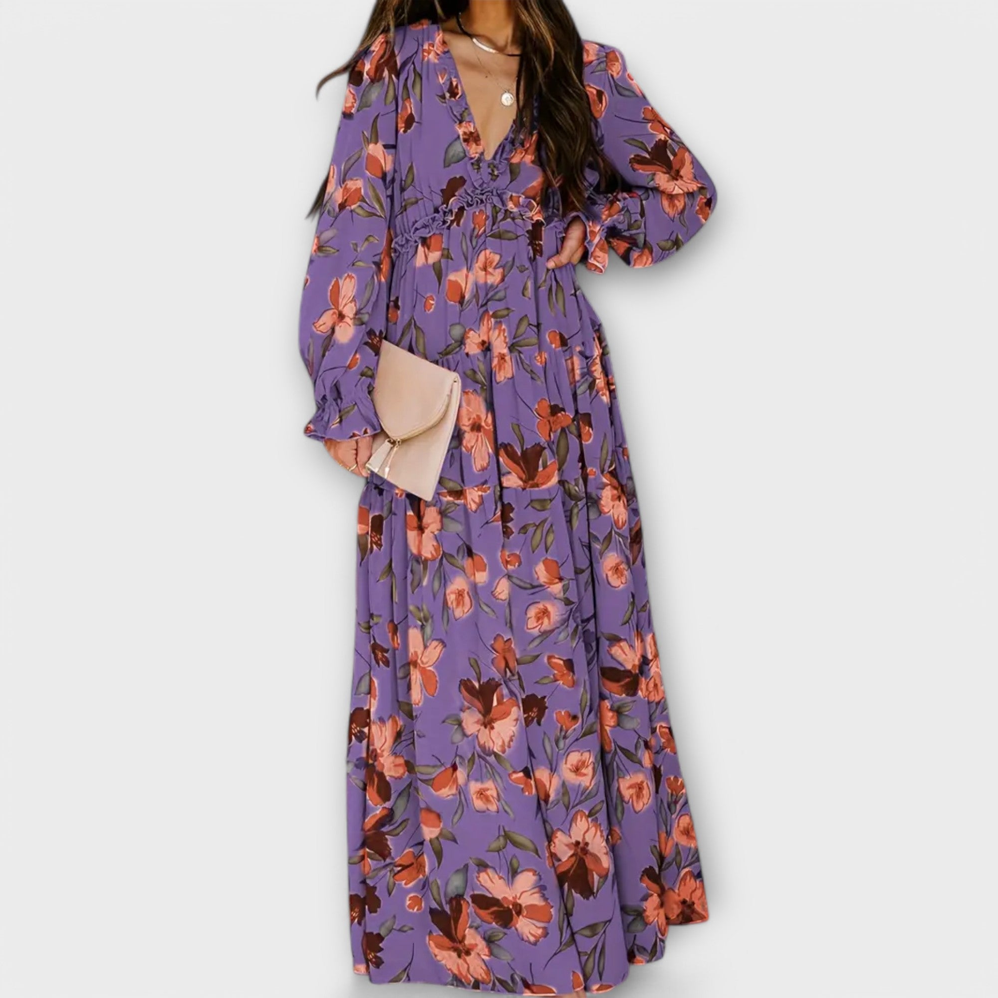 Alexandrina Louise | Maxi Dress With Embroidered Floral