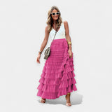 Alexandra | Boho Unquestionably Textured Satin Skirt