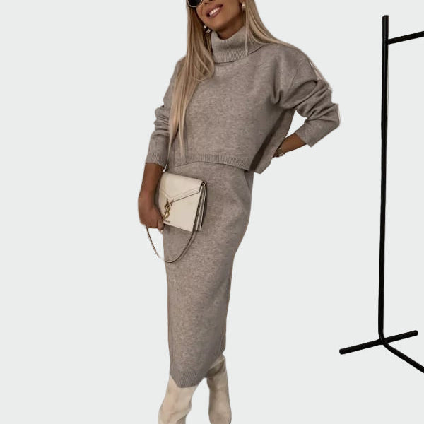 Charlotte | Dress and Turtleneck Cashmere Ensemble