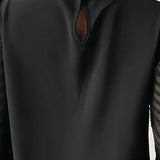 Sienna | Chic Pleated Top with Sheer Mesh Sleeves for Women