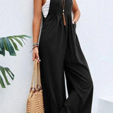 Women's Casual Loose Fit Jumpsuit – Sleeveless, Wide-Leg, Lightweight