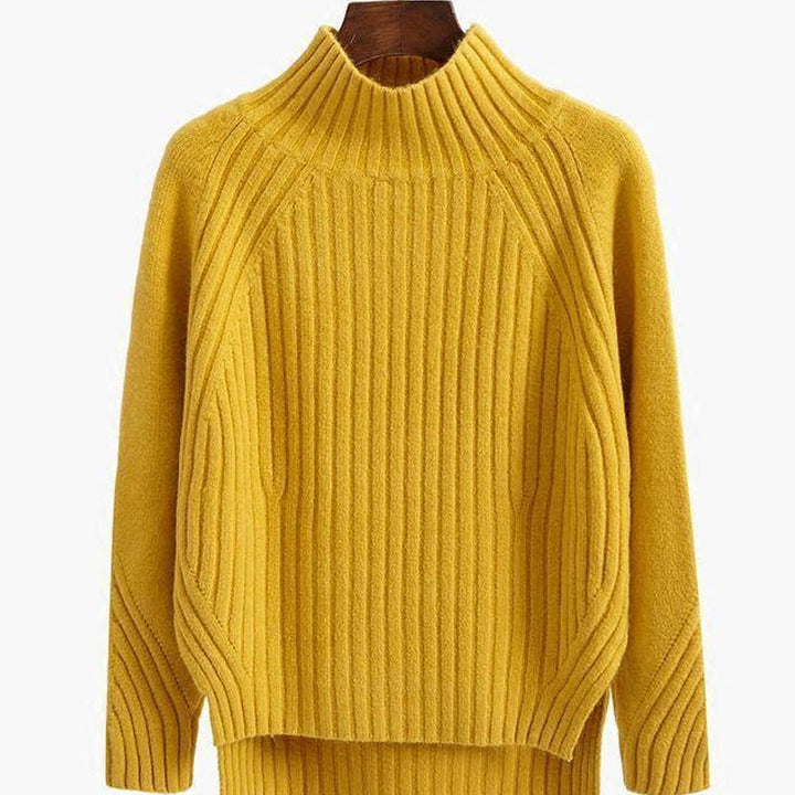 Penelope | Knitted Sweater With Half Turtleneck